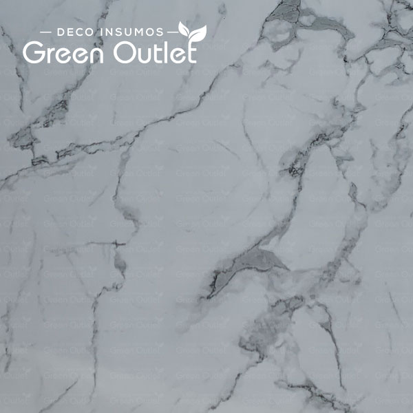 placa marmol pvc blanco con verde